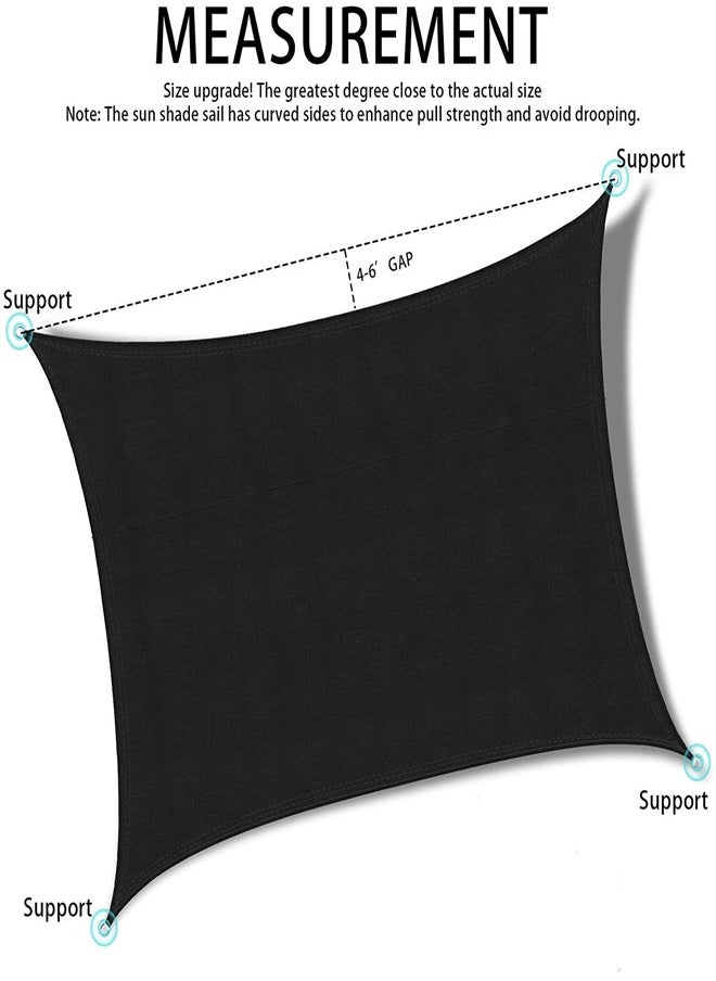 Sun Shade Sail 3m x 4m Rectangle Heavy Duty Thick Material Waterproof Outdoor Canopy 98% UV Block with Free Rope for Outdoor Patio Garden Backyard