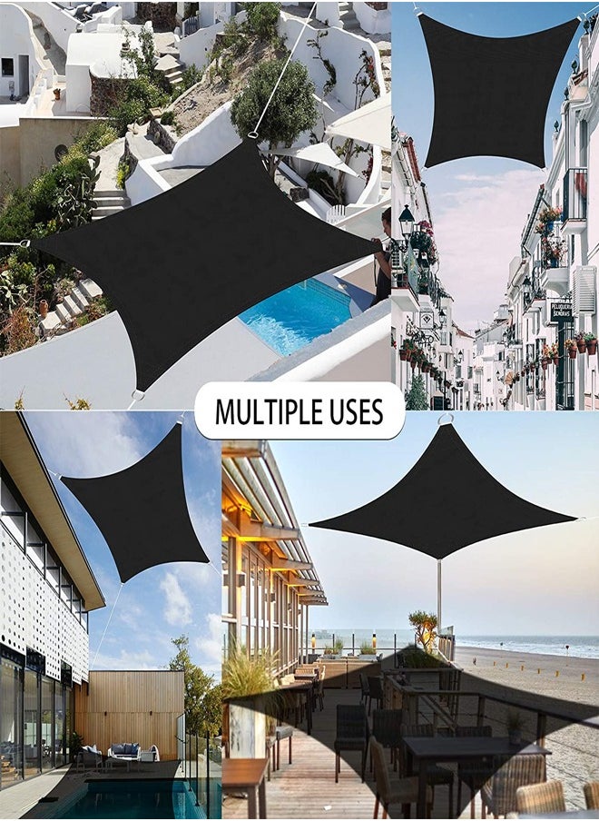 Sun Shade Sail 3m x 4m Rectangle Heavy Duty Thick Material Waterproof Outdoor Canopy 98% UV Block with Free Rope for Outdoor Patio Garden Backyard