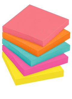 Post It 5-Pad Super Sticky Post It Notes 3x3 Inch Size Neon Colours  - Image 2
