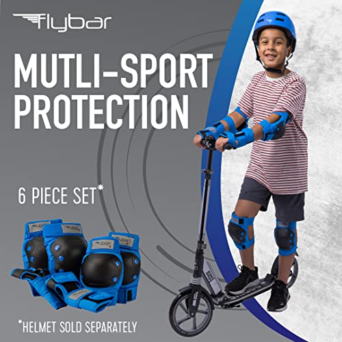 Flybar Kids Knee Pads and Elbow Pads Set, Wrist Guard for Roller Skating, Skateboard Pads, Multi Sports Protective Gear, Adjustable Velcro Straps, Impact Resistant, Heavy Duty Breathable Material - Image 5