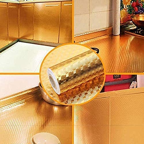 Barebeauty 60CM X 200CM Kitchen Wallpaper Oil Proof, Waterproof self-Adhesive Wall Stickers for Kitchen Anti-Mold and Heat Resistant Aluminium Backsplash Wallpaper (Pack of 4) - Image 3