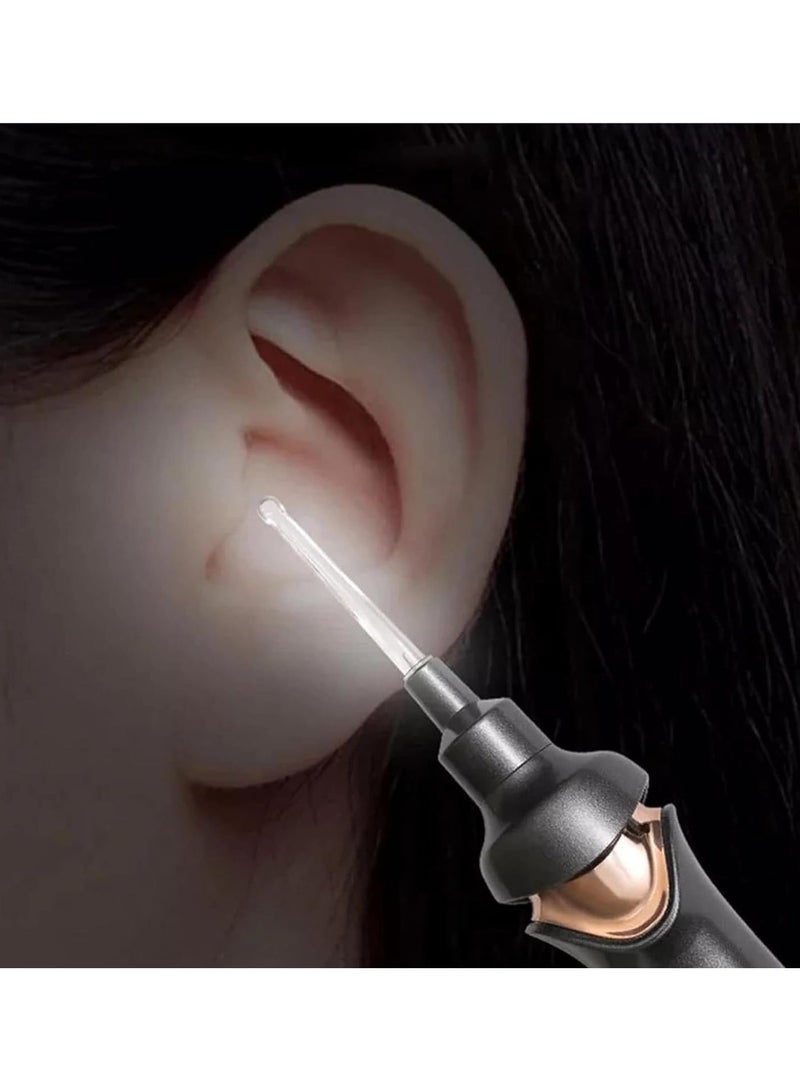 4-in-1 Multifunctional, Electric Ear Cleaning Kit with Lighting & Vacuum for Kids & Adults, Painless Earwax Extraction Tool (Black) - Image 1