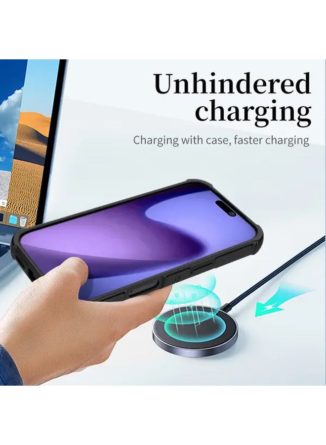 White Magnetic Case For iPhone 15 Pro Max Solid Color Minimalist Full Protection - Image 5