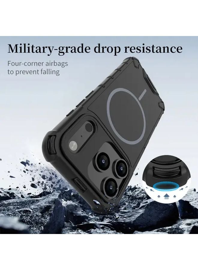 White Magnetic Case For iPhone 15 Pro Max Solid Color Minimalist Full Protection - Image 3