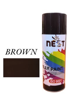 Nest "NEST BROWN Spray Paint - 400ml, Multipurpose, Fast Drying, High Gloss Finish 