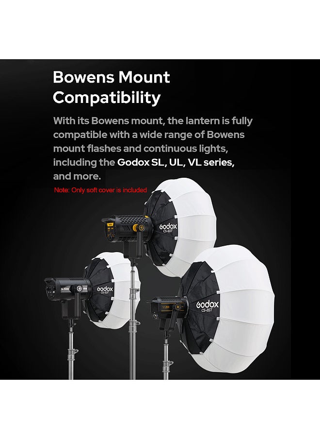 Godox - CS-85T 85cm/33.4in Quick Release Lantern Softbox Professional Foldable Softbox with Standard Bowen Mount for Photography Studio Photography Portrait Live Stream - Image 1
