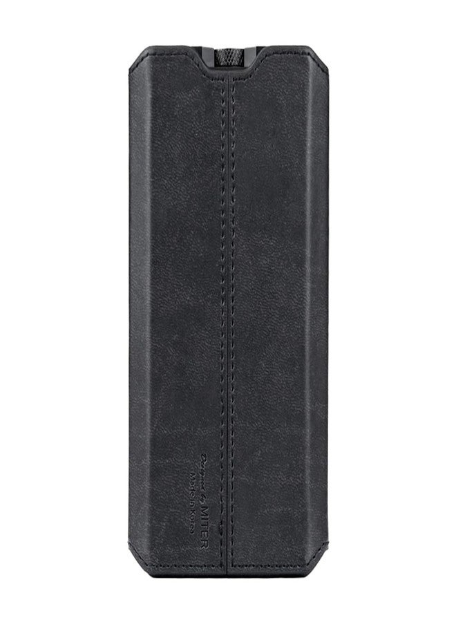 MITER CASE For FiiO Q15, Handmade Mitre Faux Leather Case for Q15Black - Image 2
