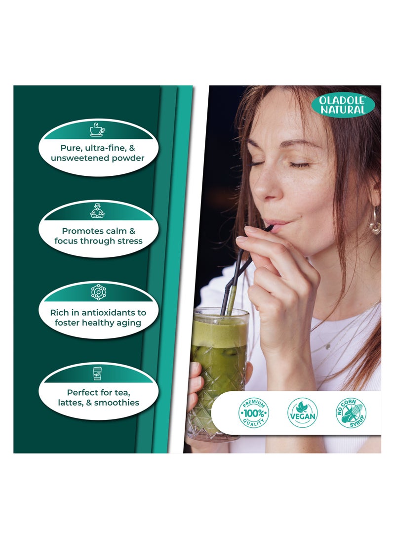 Oladole Natural Matcha Green Tea Powder, Premium Ceremonial Grade Matcha - 100g - Image 2