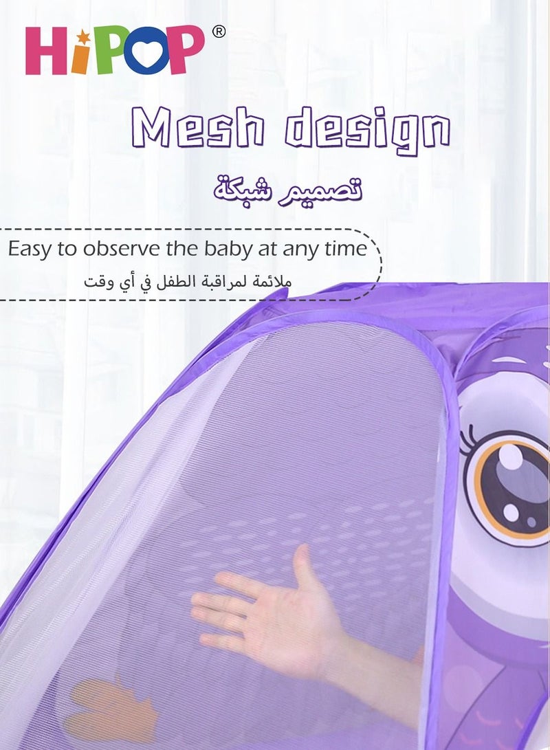 HIPOP Children's Game Tent,Cartoon Fun Indoor Play House 57x57x32 inches - Image 3