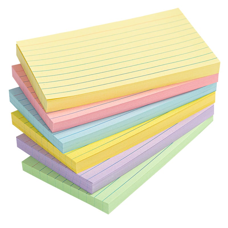 Goefun 300Pcs Colored Index Cards 4X6  Goefun Ruled Notecards  6 Color Flashcards For Studying  Recipes  Memo Cards  Office Supply  Diy  Presentation - Image 1