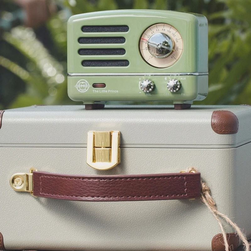 Muzen The Little Prince Desktop Mini Speaker with OTR FM Radio Bluetooth Wireless Metal Music Player, Green - Image 4