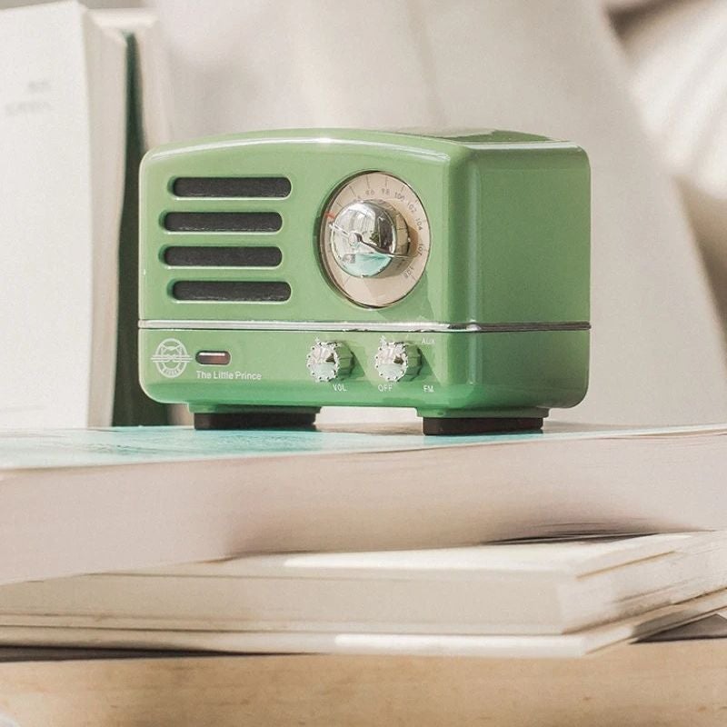 Muzen The Little Prince Desktop Mini Speaker with OTR FM Radio Bluetooth Wireless Metal Music Player, Green - Image 2