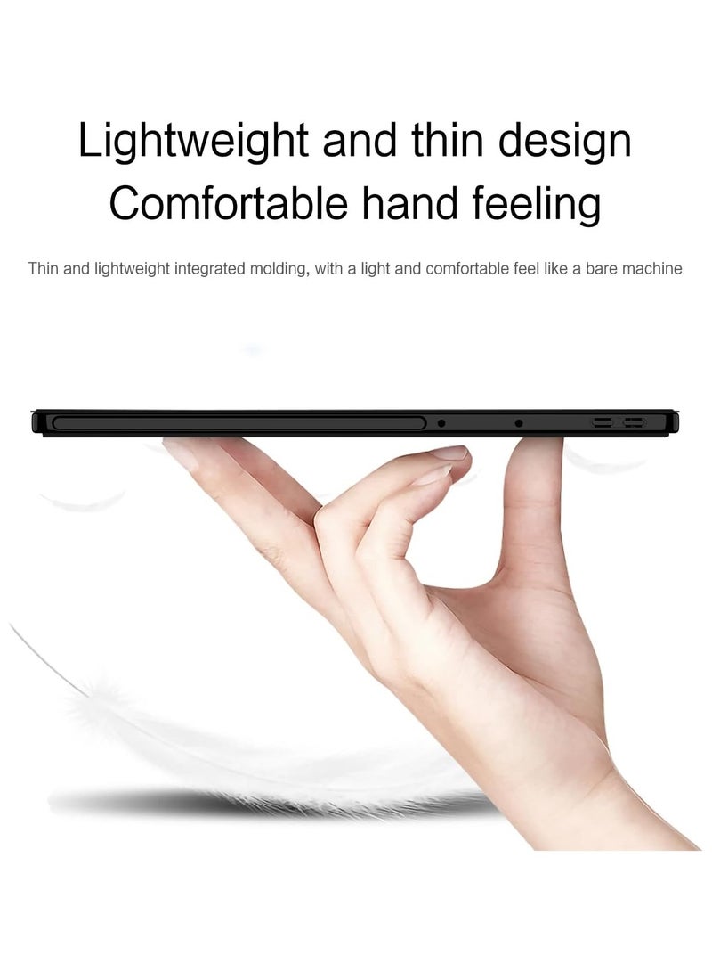 general Protective case for Lenovo Yoga Tab Plus 12.7-inch 2025 TB520FU, lightweight tri-fold PU leather flap with auto sleep/wake function, soft silicone TPU shockproof case - Image 4