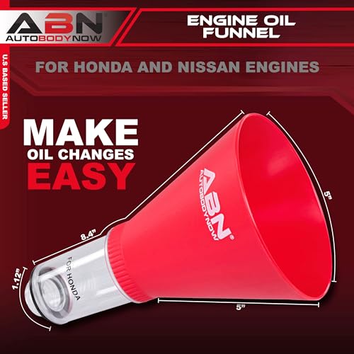 ABN Automotive Funnel - Engine Oil Funnel Compatible with Honda and Nissan for Use as Oil Change Funnel with No Spill - Image 2