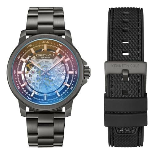 Kenneth Cole Automatic Grey Dial Grey Stainless Steel Strap Watch for Men - KCWGY2104110MN - Image 2