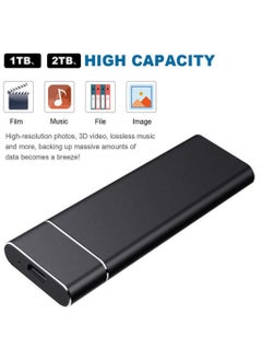 ارواق محرك الأقراص الصلبة المحمول ذو الحالة الصلبة 16 تيرابايت SSD عالي السرعة من النوع C 3.1 غلاف صندوق القرص الصلب المحمول  - Image 2