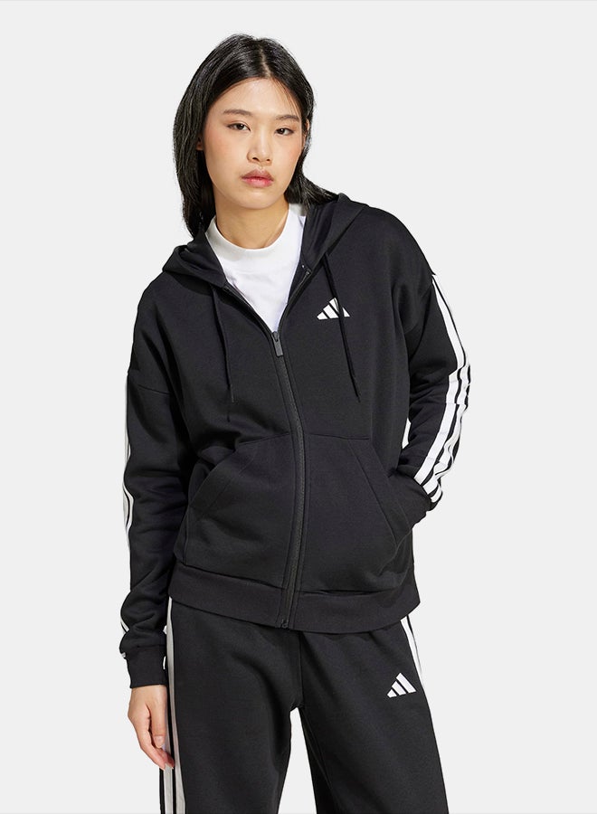 Adidas هودي فليس بسحاب كامل من 3 خطوط أساسية - Image 3