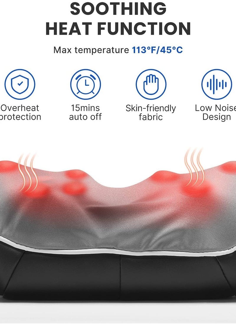 RENPHO RENPHO Neck and Shoulder Massager, Electric Shiatsu Back Massager with Heat, with 3D Rotation and Heat Function, 3 Speeds Electric Shiatsu Relieves Muscles, Home Office Car  - Image 3