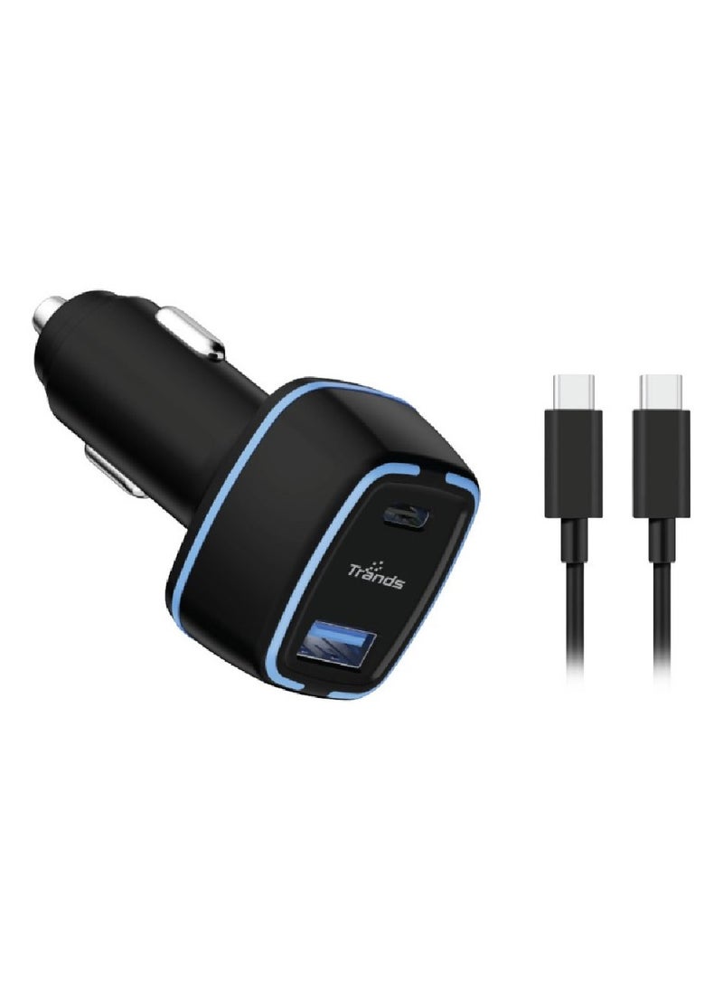 تراندز شاحن سيارة Trands 118W مع ​​كابل 100W Type-C 