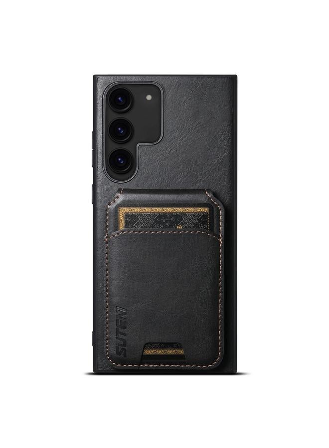 Suteni Case For Samsung Galaxy S22 Ultra 5G H02 Leather Wallet Stand Back Phone Case - Image 1