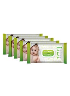 Bodyguard Aloe Vera Based Natural Wet Wipes For Babies With Goodness Of Vitamin E | Moisturizing Baby Wet Wipes For Baby'S Skin | Antibacterial Baby Wipes Combo | 360 Wipes | Combo Of 5 X 72 Pieces  - Image 1
