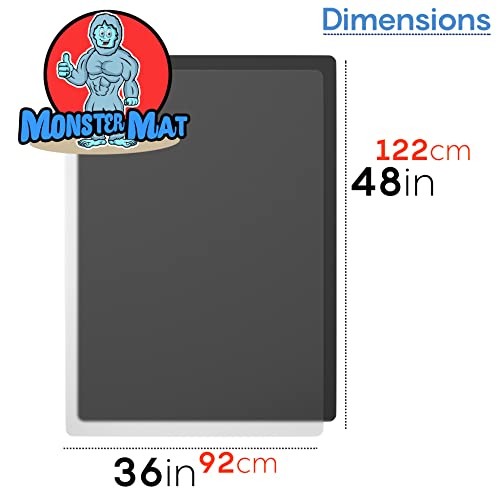 HIGHERHUMAN Super Jumbo Silicone Mat 36” x 48” - 3 by 4 Feet. by MonsterMat (Super Jumbo 48 x 36, Black) - Image 2