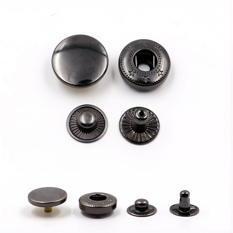 10mm Antique Copper Snap Buttons DIY Craft Clothing Bag Repair Fasteners - Image 2