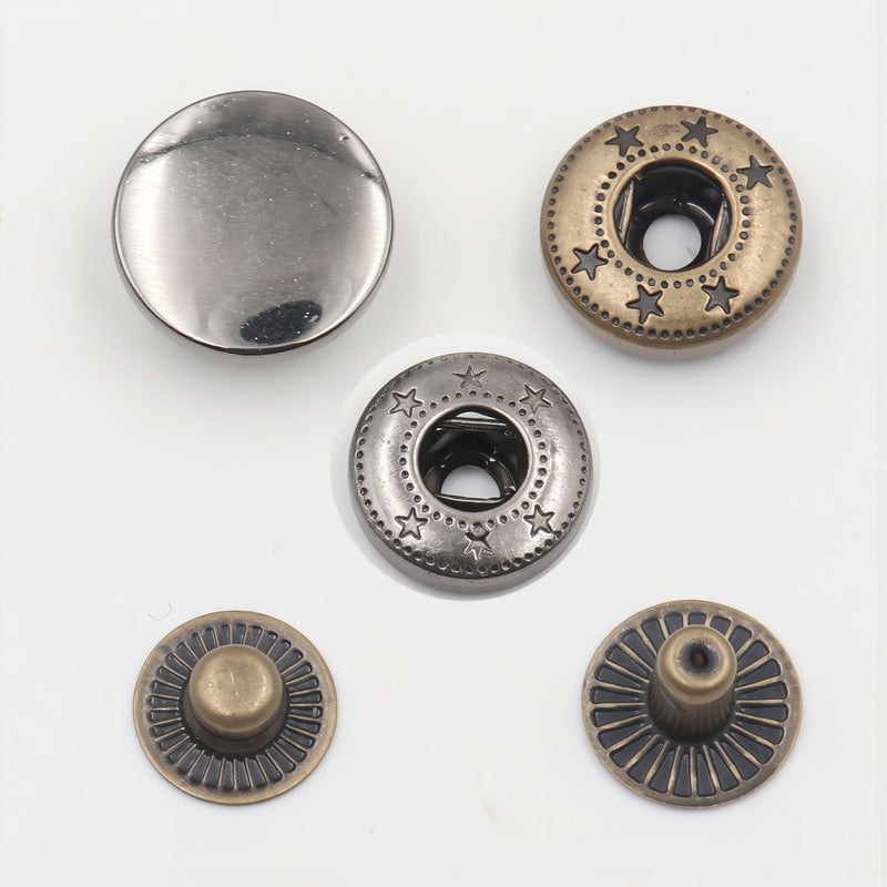 10mm Antique Copper Snap Buttons DIY Craft Clothing Bag Repair Fasteners - Image 3