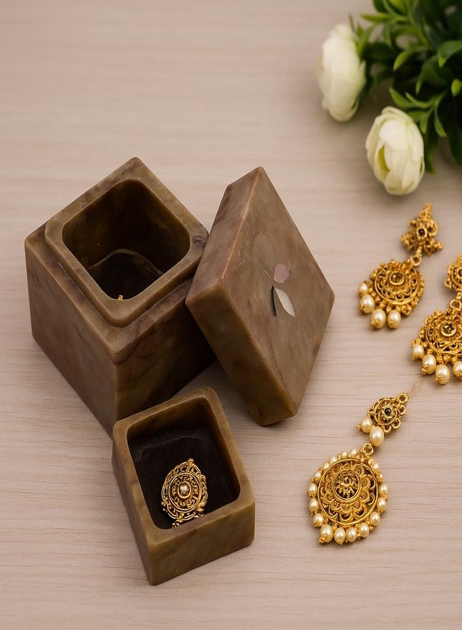 SANDSTERS VR SOURCING Marble Decorative Box MOP Inlay Jewelry Box for Multi Purpose - Image 1
