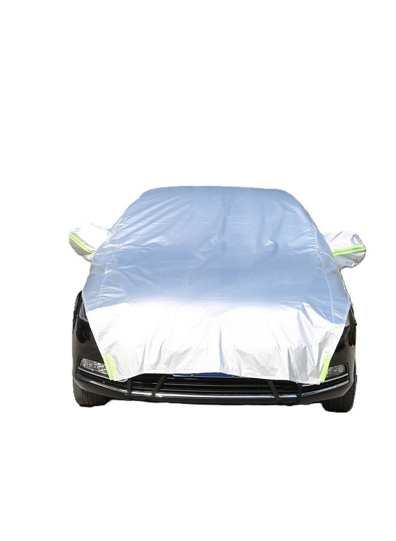 Generic Half Sedan with three compartments Car Body Cover All Weather, Outdoor Indoor for Season Waterproof Dustproof UV Resistant Snowproof Protect Your Windshield and Roof  - Image 1