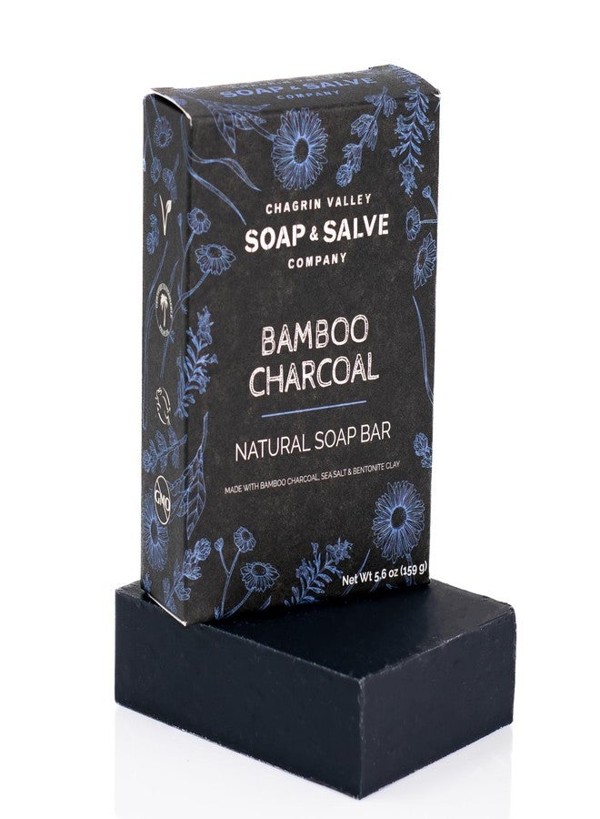 Chagrin Valley Soap & Salve Chagrin Valley Natural Soap Bar - Bamboo Charcoal Soap for Men and Women - Handmade, Unscented, Exfoliating and Cleansing Large 5.6 oz Bar With Tea Tree Oil - Image 1