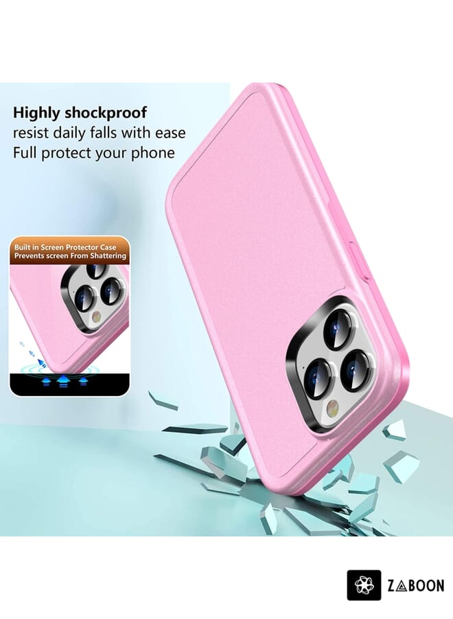 Zaboon Protective Case For iPhone 13 Double Solid Color Armor - Image 5