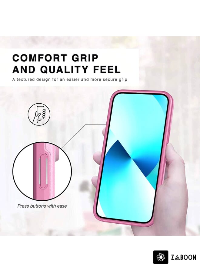 Zaboon Protective Case For iPhone 13 Double Solid Color Armor - Image 3