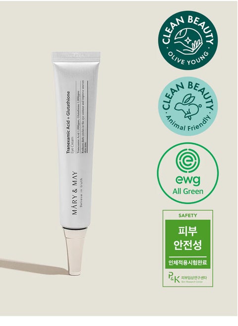 Mary&May Tranexamic Acid + Glutathione Eye Cream, Tranexamic Acid,30g