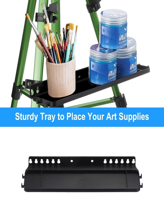 PATIKIL Artist Easel Stand, Paint Easel for Canvas Painting with Detachable Tray, Metal Tripod Easel Adjustable Height from 20 to 61 Inch for Table-Top/Floor Painting Drawing, Green - Image 3