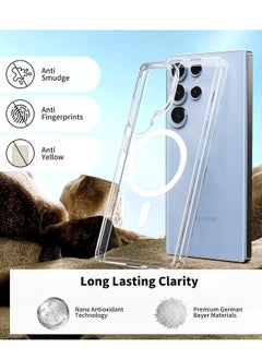 Houmt Samsung S25 Ultra Magsafe Case Cover Support Wireless Charging Shockproof Slim Fit Galaxy S25 Ultra Cover Lightweight Scratch-Resistant Protective Case for Samsung Galaxy S25 Ultra 6.8" Clear  - Image 3