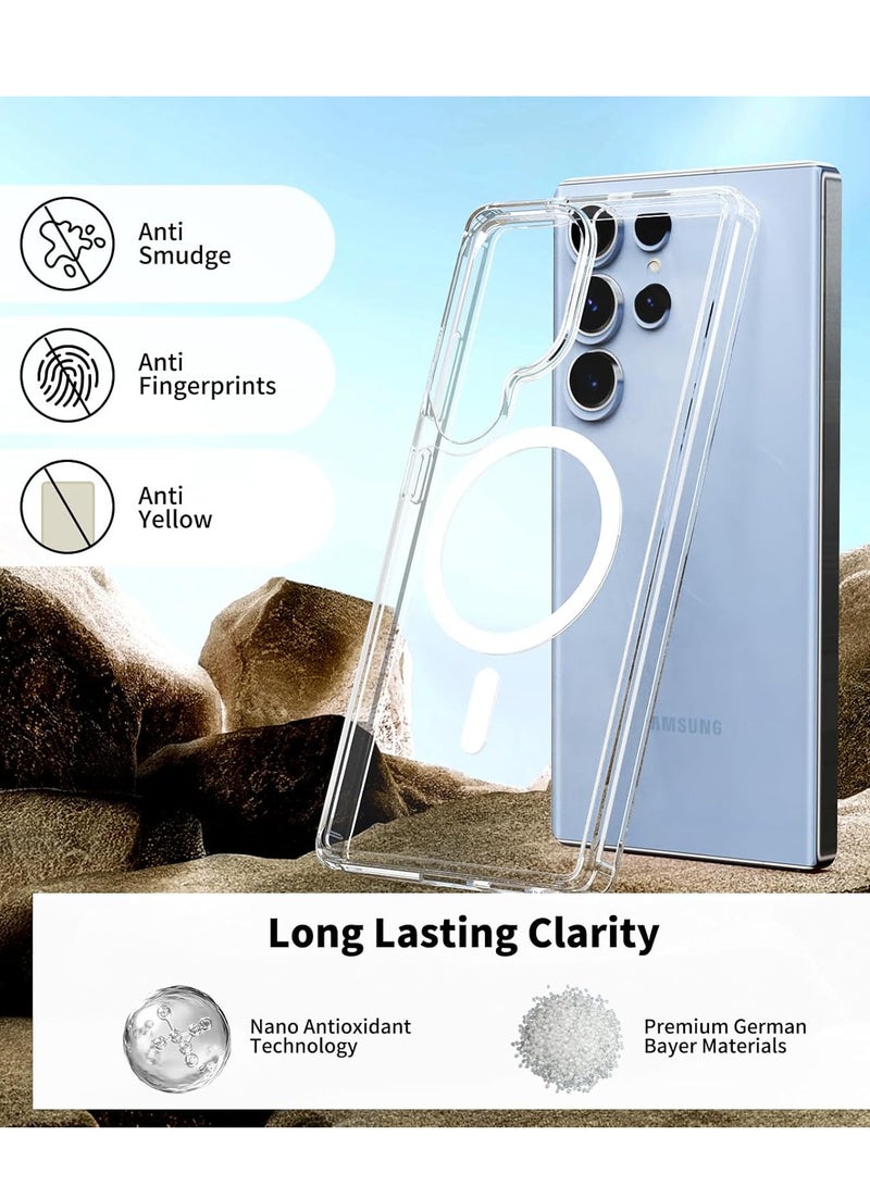 Houmt Samsung Galaxy S25 Ultra Magsafe Case Support Wireless Charging Slim Thin Magnetic S25 Ultra Cover Anti Scratch Shockproof Phone Case for Samsung Galaxy S25 Ultra 6.8 inch - Image 3