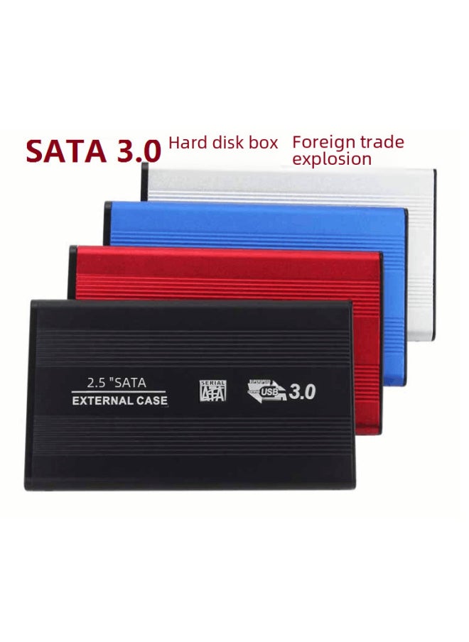Generic 2.5-inch Serial Port 3.0 Interface Mobile Hard Drive Box Aluminum Alloy High-speed Usb Digital Computer/mobile Hard Drive Box-Color:Red  - Image 1