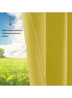 MAXQON Premium Quality Blackout Curtains 2-Piece Large Size (140x270cm) for Bedroom | Living Room  - Image 2