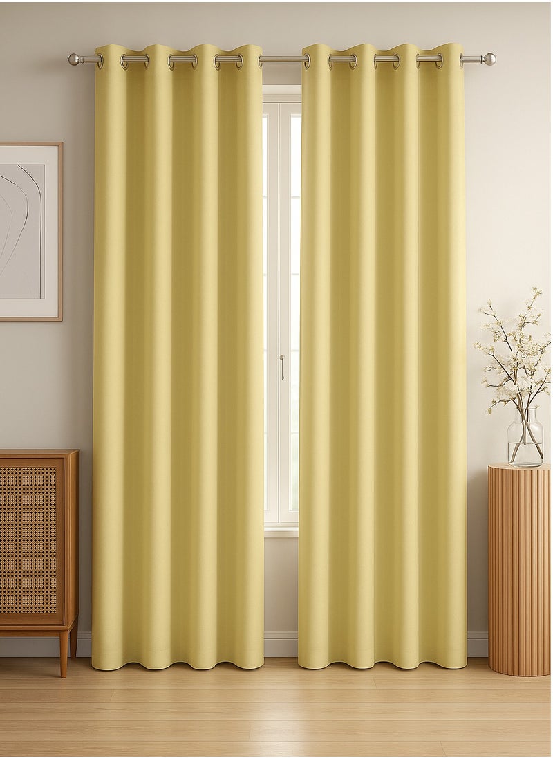 MAXQON 2-Piece Premium Quality Blackout Curtains Extra Large Size (140x270cm) for Bedroom | Living Room  - Image 1