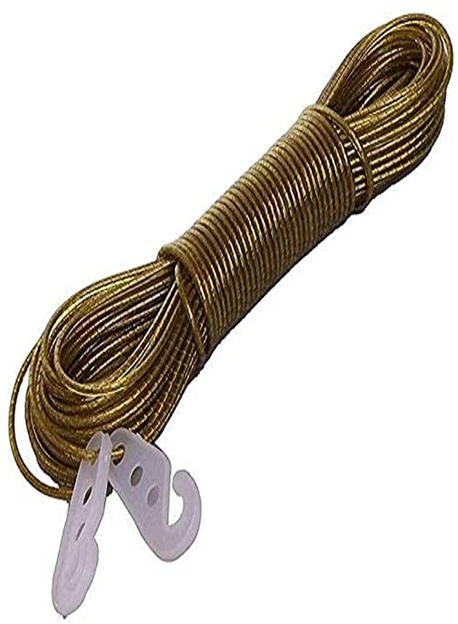 MobFest® Strong PVC Coated Clothesline Steel Anti-Rust Metal Wire Rope for Cloth Drying 20 Metres Rope (Multicolor, Pack of 1) - Image 1