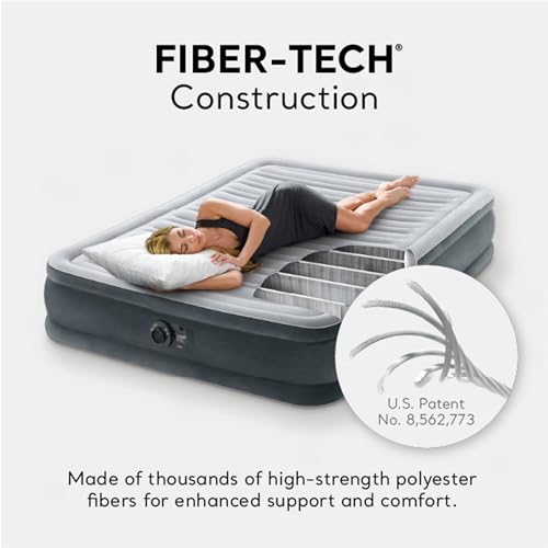 Intex Mid-Rise Air Mattress Bed with Built-in Pump, Dura-Beam Deluxe Comfort Plush, Full - Portable Luxury Travel Airbed for Adults, Camping, Guests - Image 5