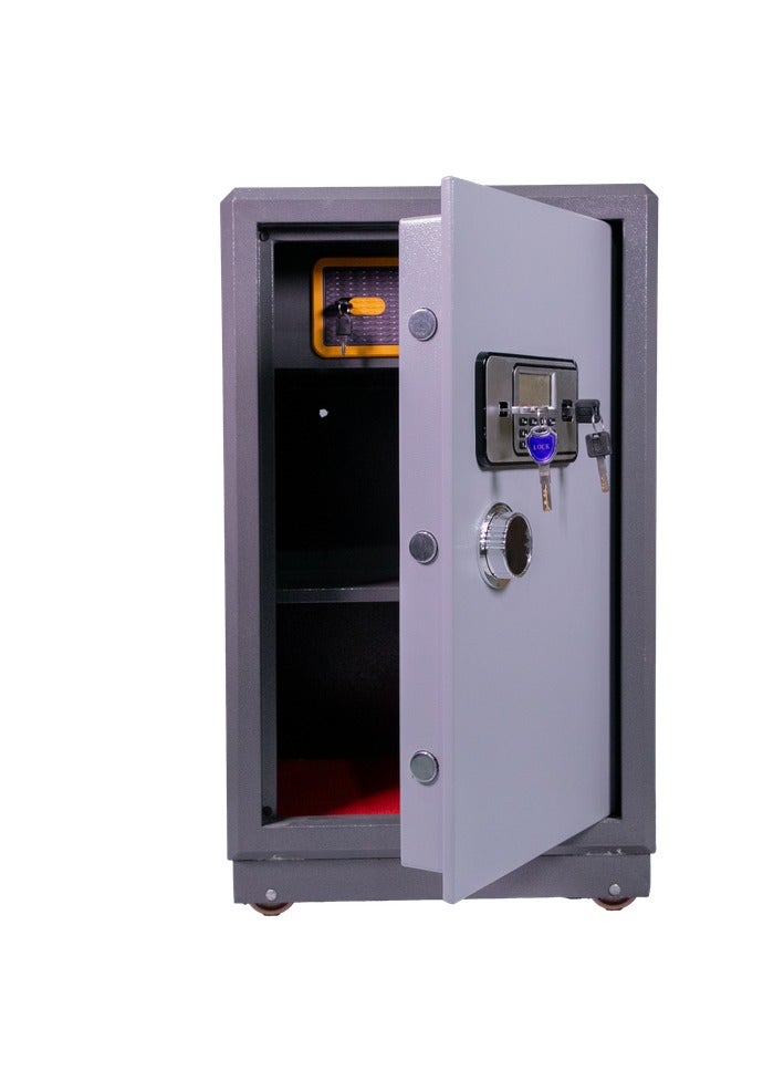 3-Shelves Electronic Safe with LCD Display and Battery Operated Anti-Theft System  84kg size 50*45*80cm, Grey - Image 3
