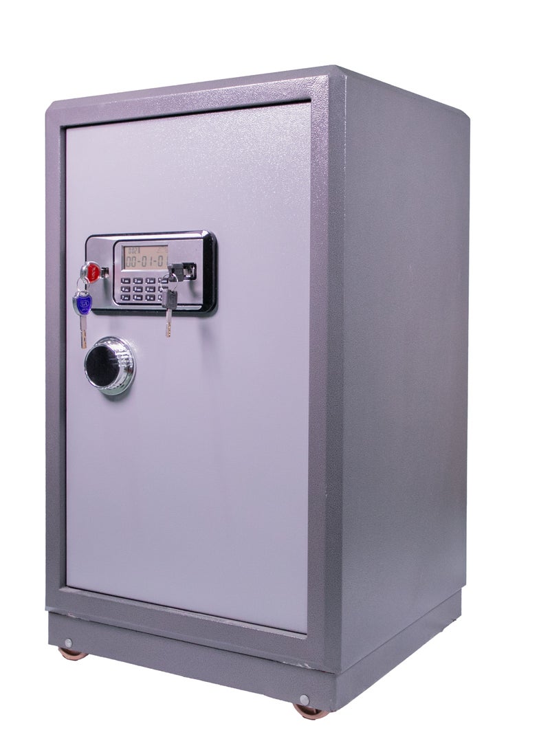 3-Shelves Electronic Safe with LCD Display and Battery Operated Anti-Theft System  84kg size 50*45*80cm, Grey - Image 2