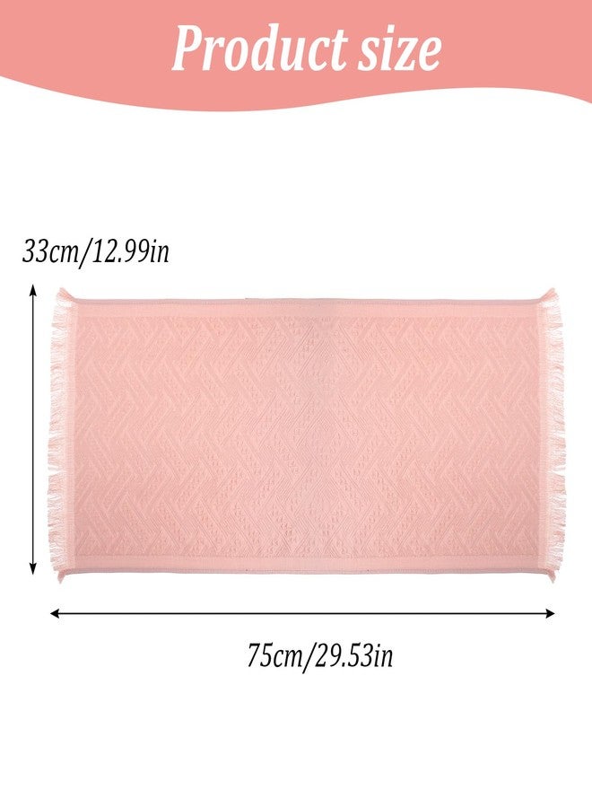 Shimmeroo 2PCS Pink Hand Towel for Bathroom,30×13Inch-Cute Boho Hand Towels Soft Absorbent,Face Cloths Soft Feeling Turkish Towel for Bath,Kitchen - Image 2