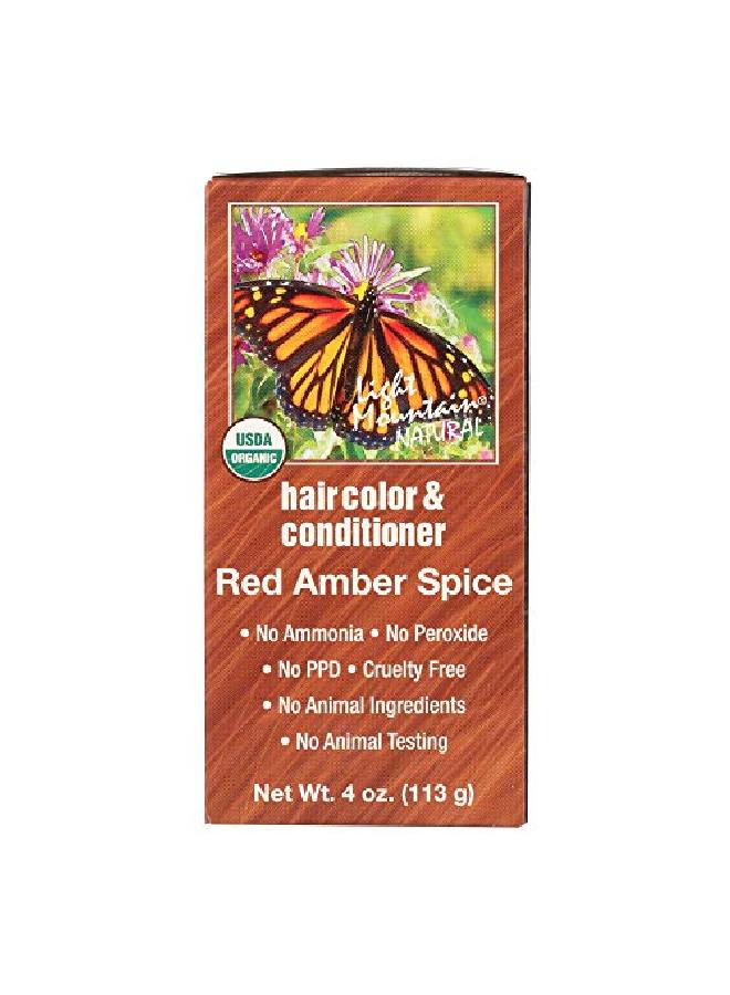 Light Mountain Natural Hair Color & Conditioner Red Amber Spice 4 Oz - Image 3