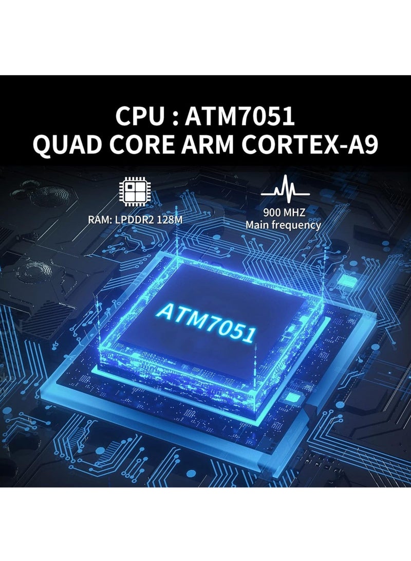 جهاز ألعاب ريترو بشاشة عرض IPS HD بحجم 4.3 إنش مع معالج ATM7051 رباعي النواة ARM CORTEX-A9، ألعاب فيديو كلاسيكية، دعم متعدد المحاكيات، إخراج عالي الدقة، وتوسيع بواسطة بطاقة TF