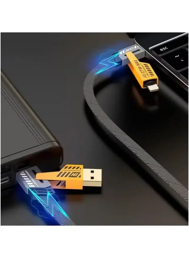 دريم كابل شحن ونقل بيانات 4 في 1 من DREAM  – شحن فائق السرعة 65W/27W | DREAM 4-in-1 Fast Charging Cable 65W + 27W - Image 3