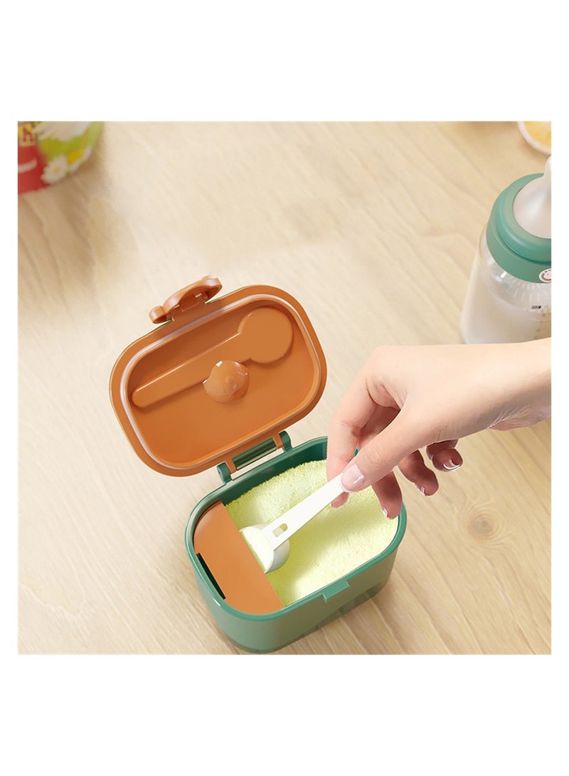 KASTWAVE Baby Formula Dispenser Portable Milk Powder Formula Container for Travel Non-Spill Smart Baby Milk Powder Formula Dispenser 380 ML Green - Image 3