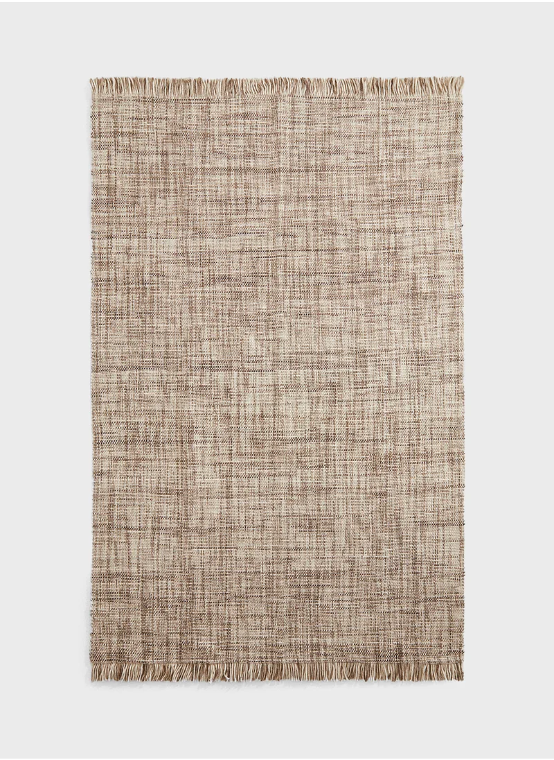 H&M Fringed Wool-Blend Rug